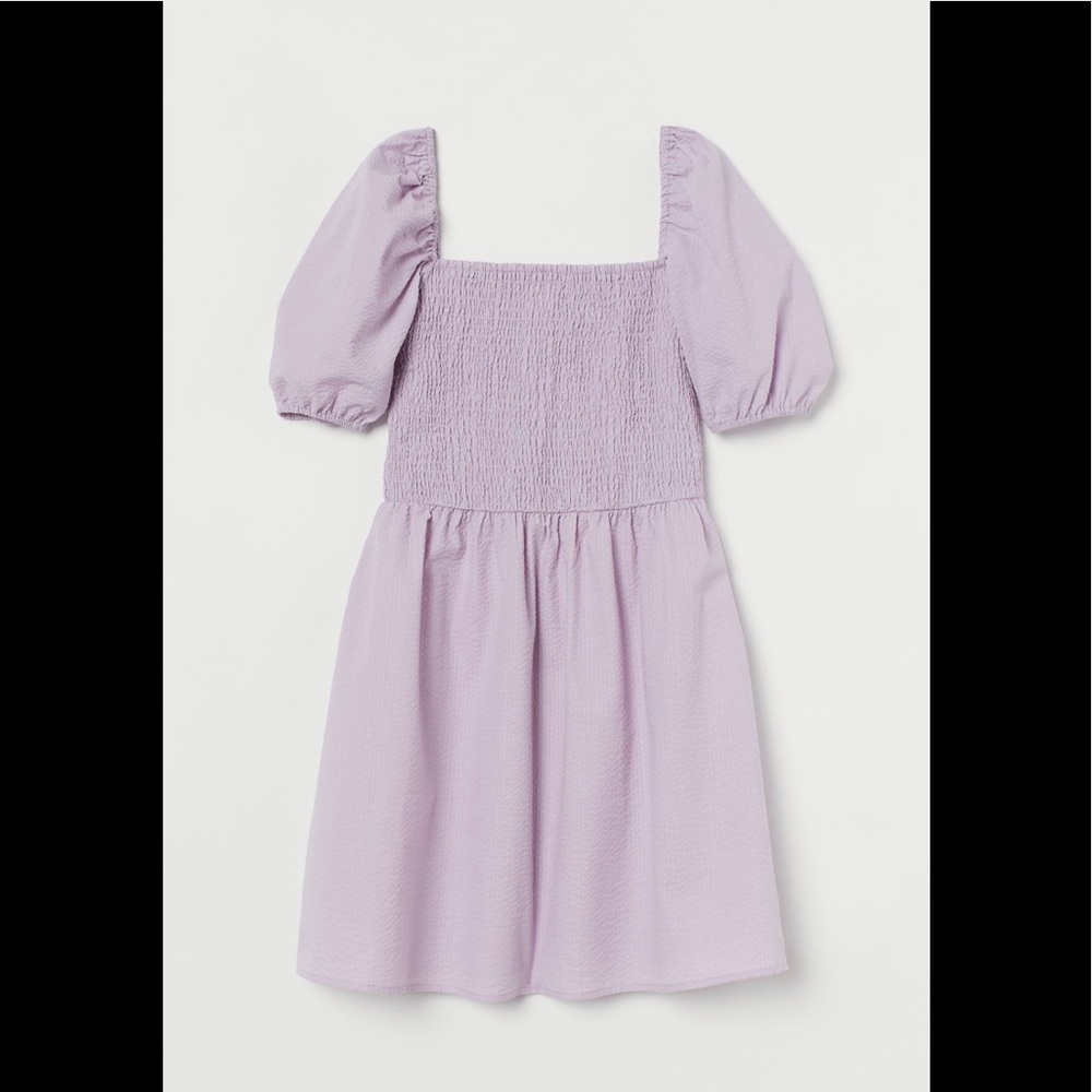 H&M Puff Sleeved Dress Lilac